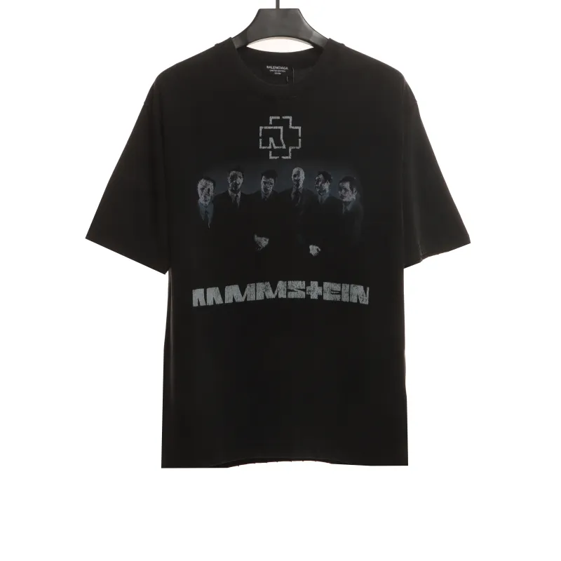 Balenciage Joint German Tank Portrait Band T-Shirts