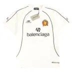  Balenciage joint Manchester United football embroidered T-Shirts White