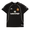 Balenciaga joint Manchester United football embroidered T-Shirts Black