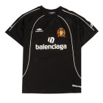  Balenciage joint Manchester United football embroidered T-Shirts Black
