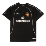  Balenciage joint Manchester United football embroidered T-Shirts Black