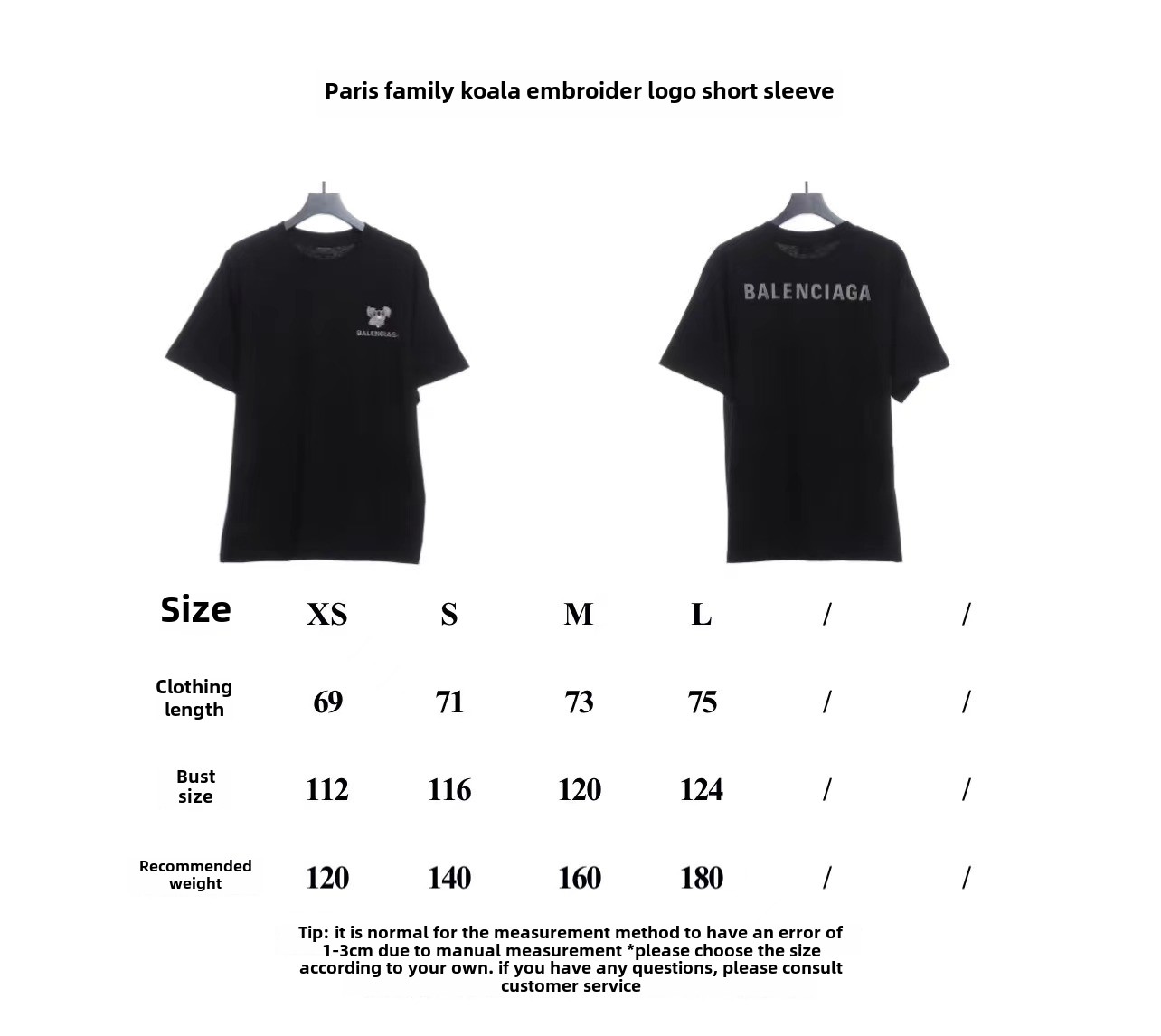 Balenciaga koala embroidered logo T-Shirts