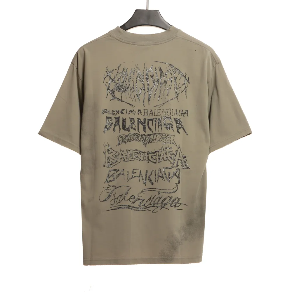  Balenciage Limited Edition 3D Printed T-Shirts Khaki