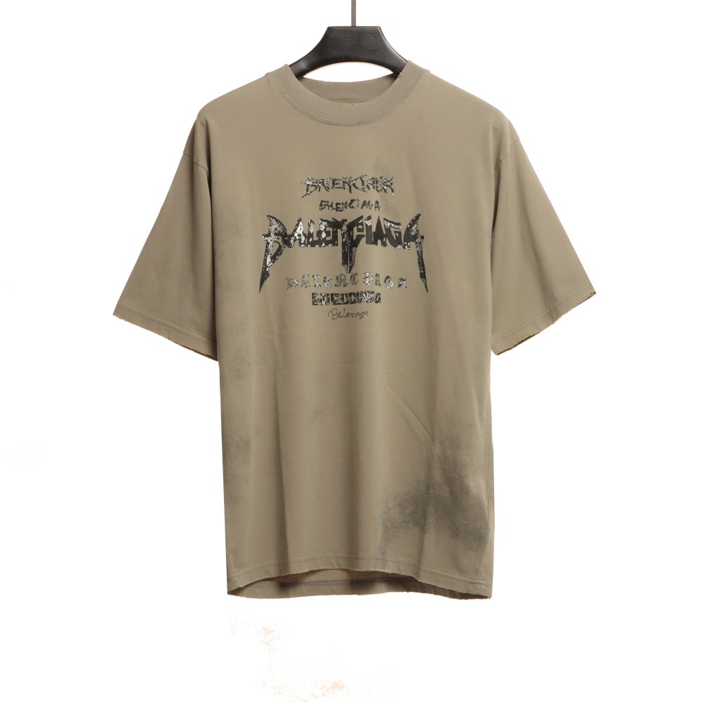  Balenciage Limited Edition 3D Printed T-Shirts Khaki