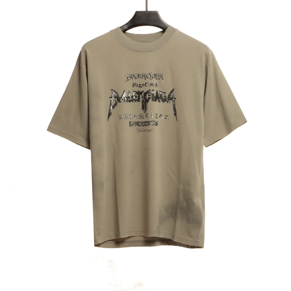  Balenciage Limited Edition 3D Printed T-Shirts Khaki