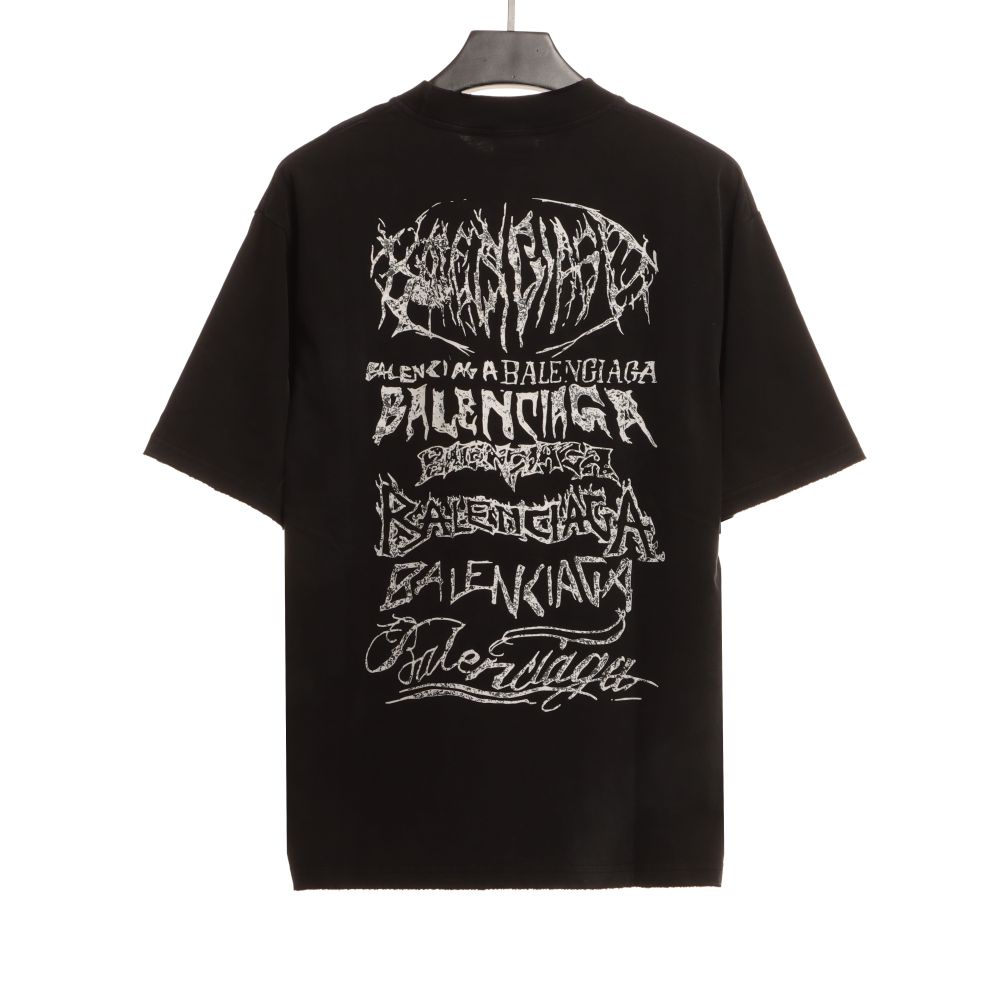  Balenciage Limited Edition 3D Printed T-Shirts White