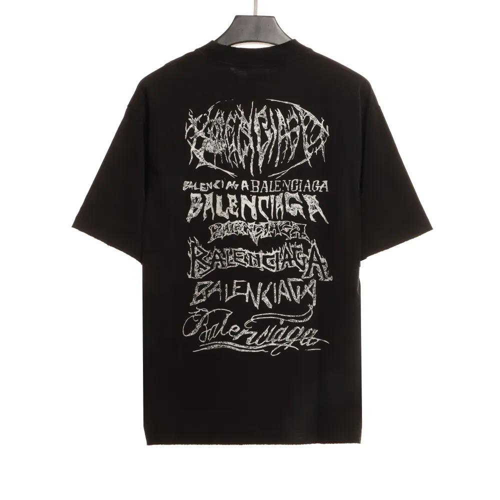  Balenciage Limited Edition 3D Printed T-Shirts White