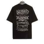  Balenciage Limited Edition 3D Printed T-Shirts White