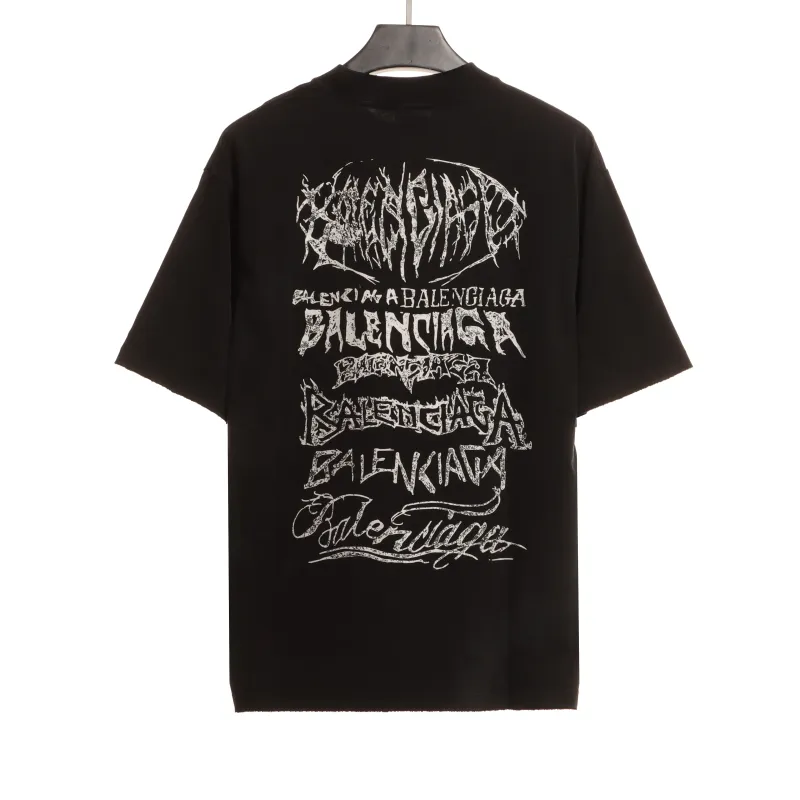  Balenciage Limited Edition 3D Printed T-Shirts White