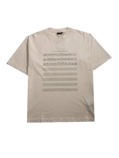 Balenciaga limited edition musical note T-Shirts beige 01