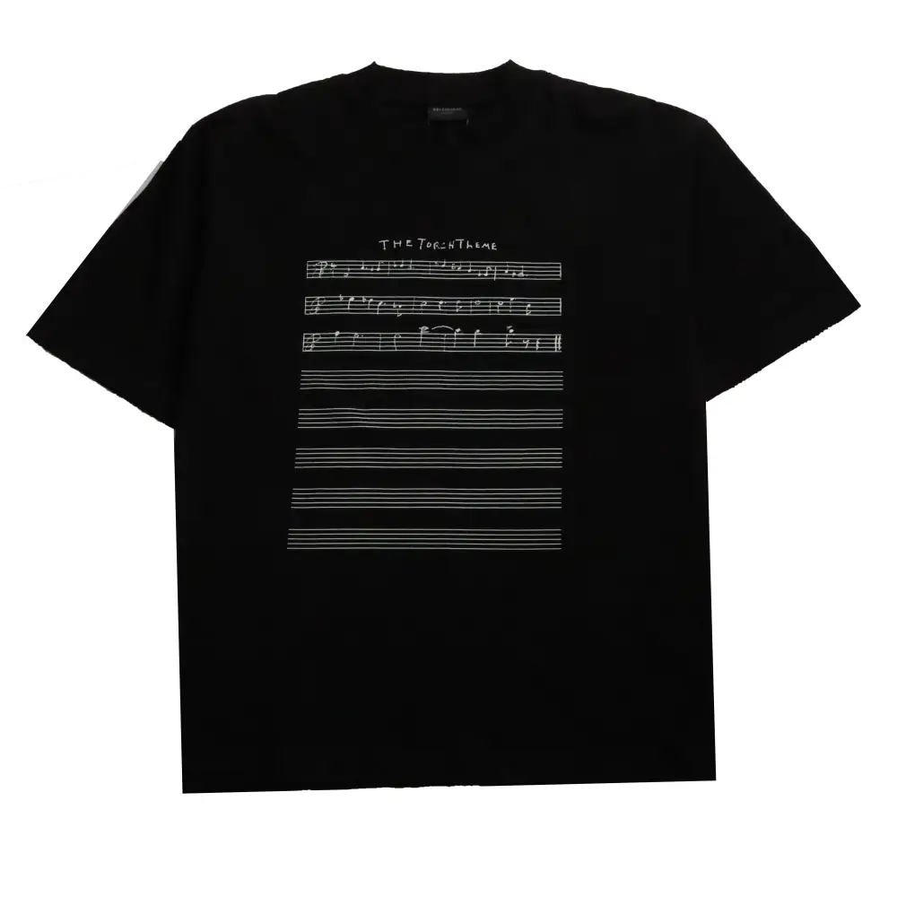  Balenciage limited edition musical note T-Shirts black