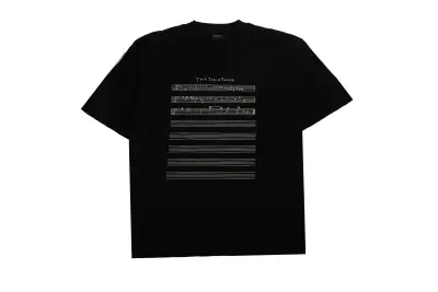 Balenciaga limited edition musical note T-Shirts black 01