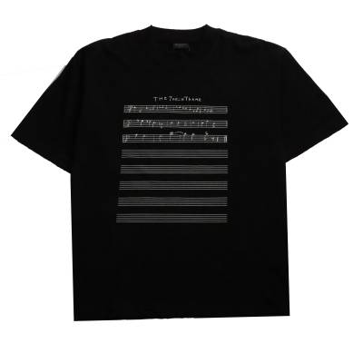  Balenciage limited edition musical note T-Shirts black 01