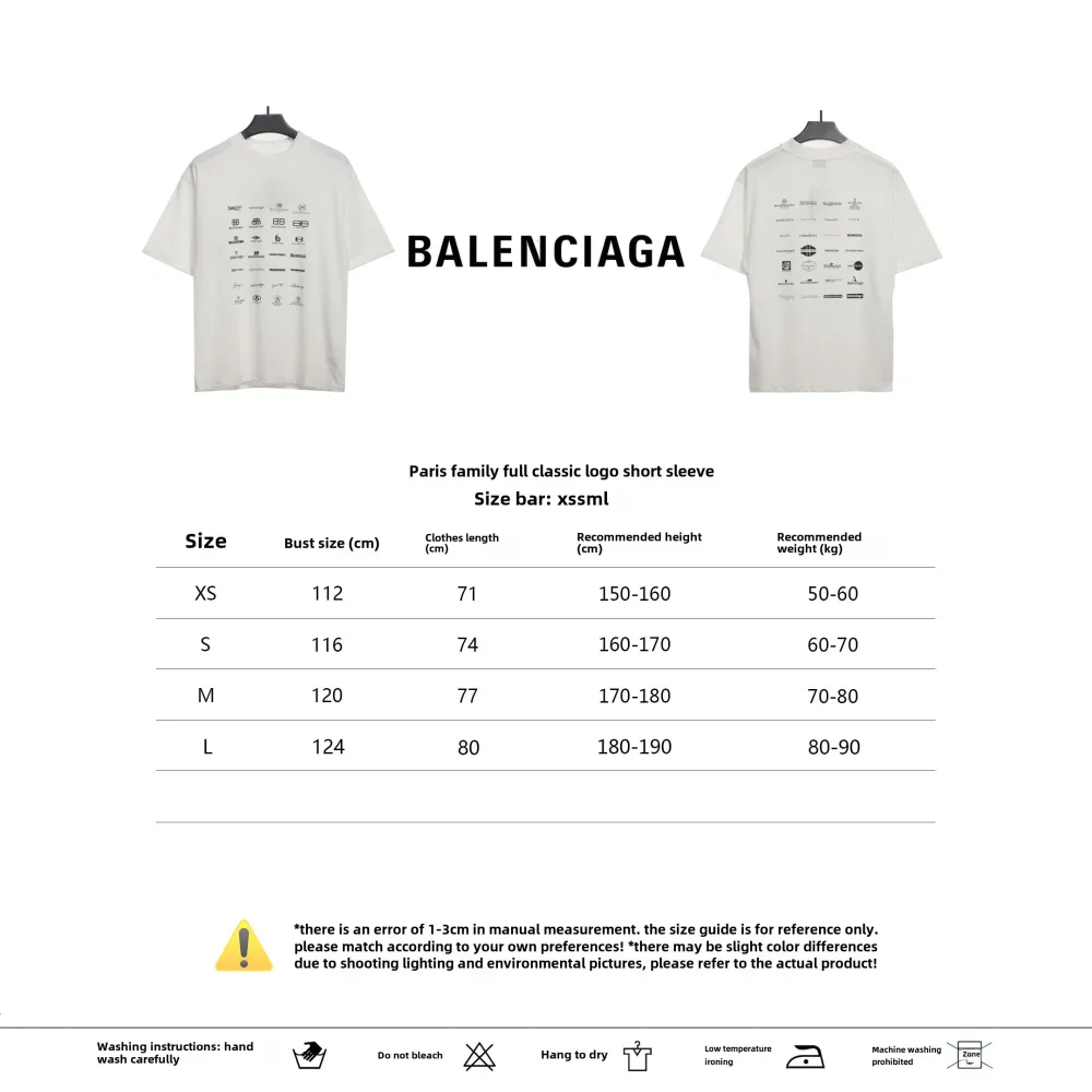  Balenciage Manchu classic logo T-Shirts 3