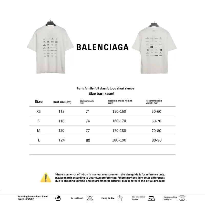  Balenciage Manchu classic logo T-Shirts 3