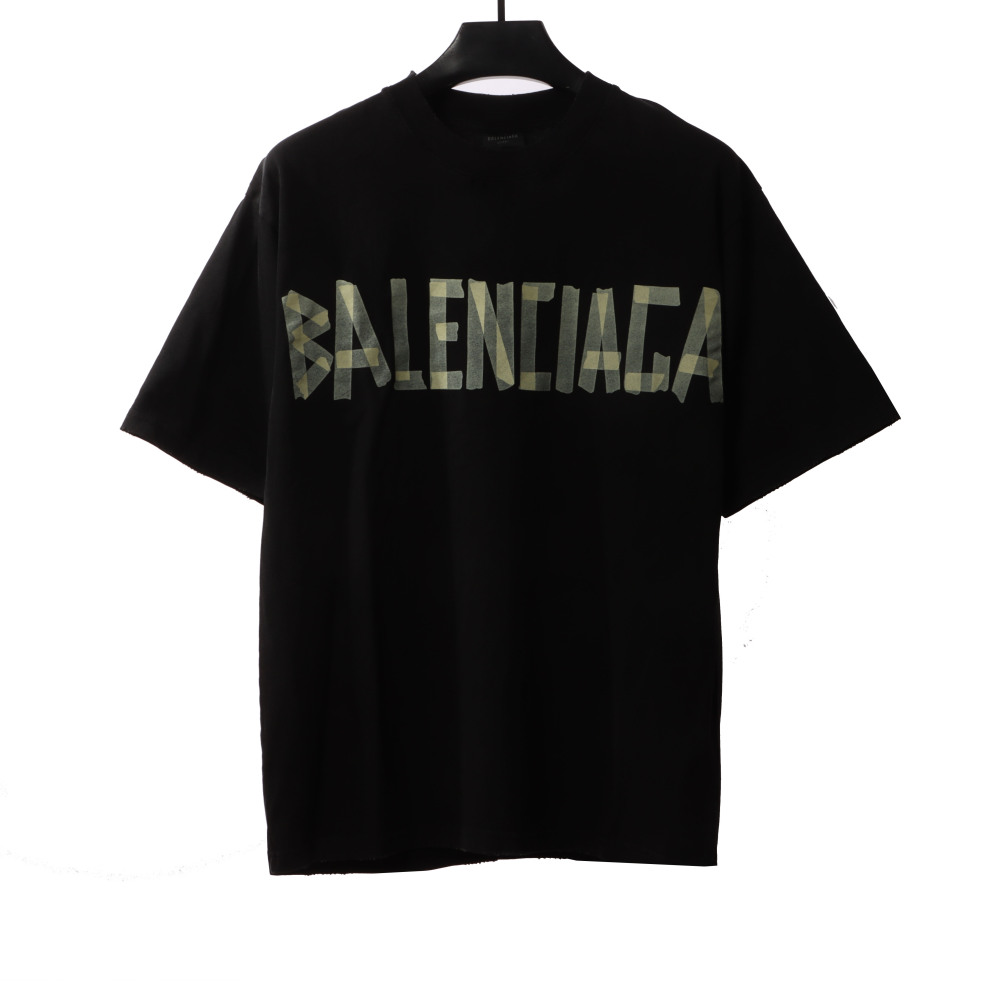  Balenciage masking tape T-Shirts black
