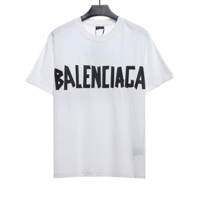 Balenciaga masking tape T-Shirts white black tape 01