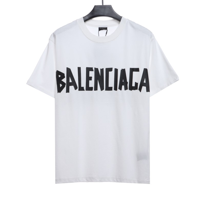  Balenciage masking tape T-Shirts white black tape