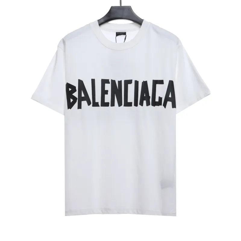  Balenciage masking tape T-Shirts white black tape