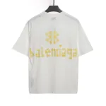  Balenciage masking tape T-Shirts white yellow tape