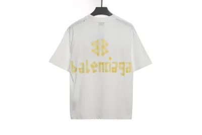 Balenciaga masking tape T-Shirts white yellow tape 02