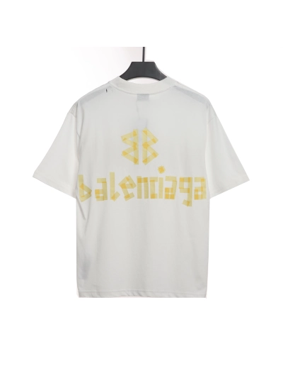 Balenciaga masking tape T-Shirts white yellow tape 02