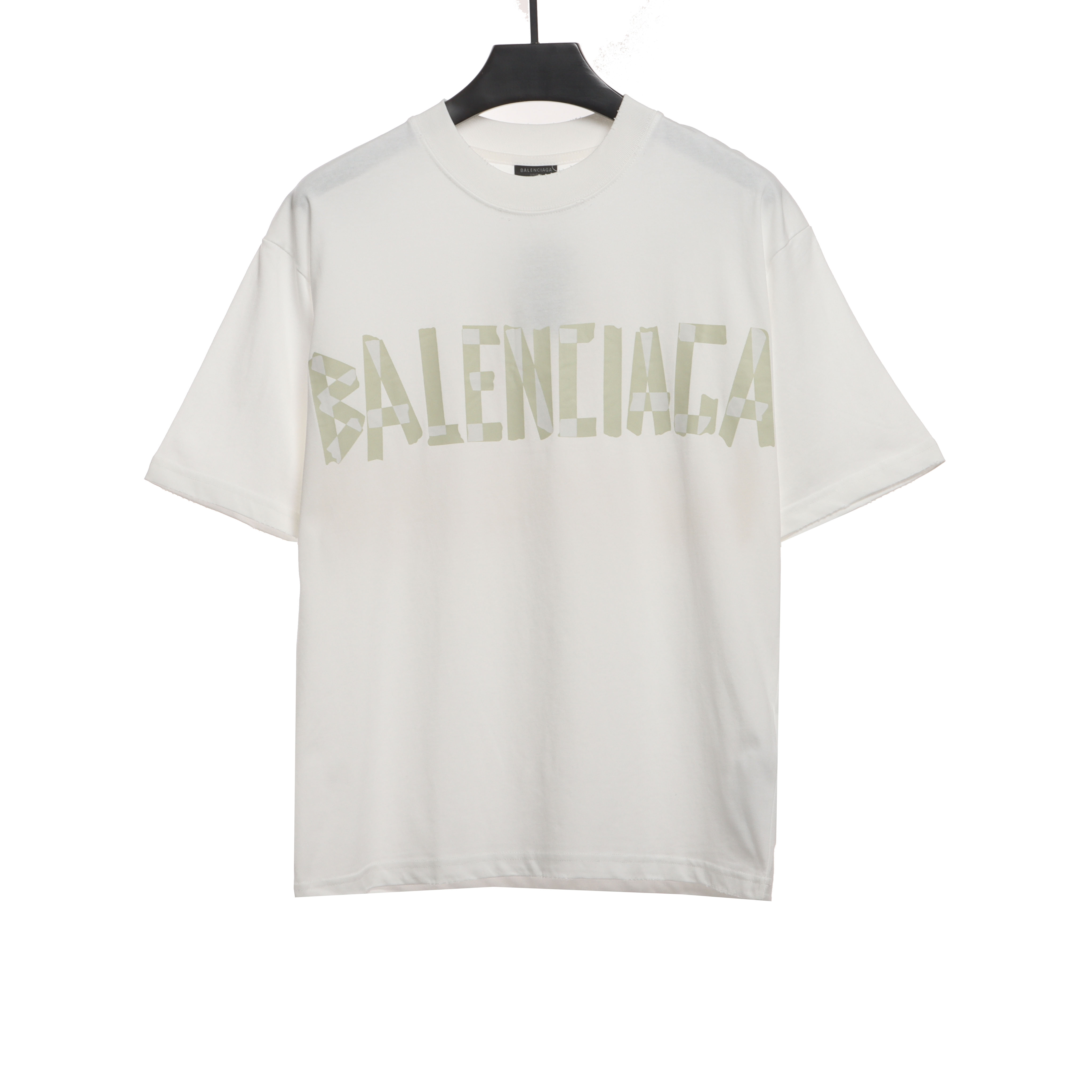 Balenciaga masking tape T-Shirts white yellow tape