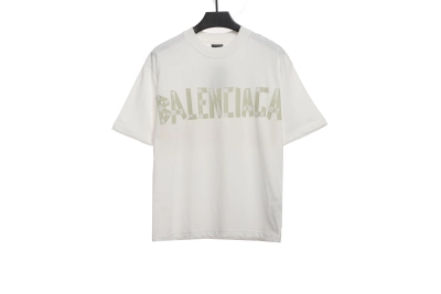 Balenciaga masking tape T-Shirts white yellow tape 01