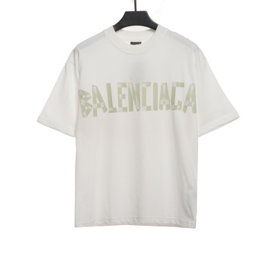  Balenciage masking tape T-Shirts white yellow tape 01