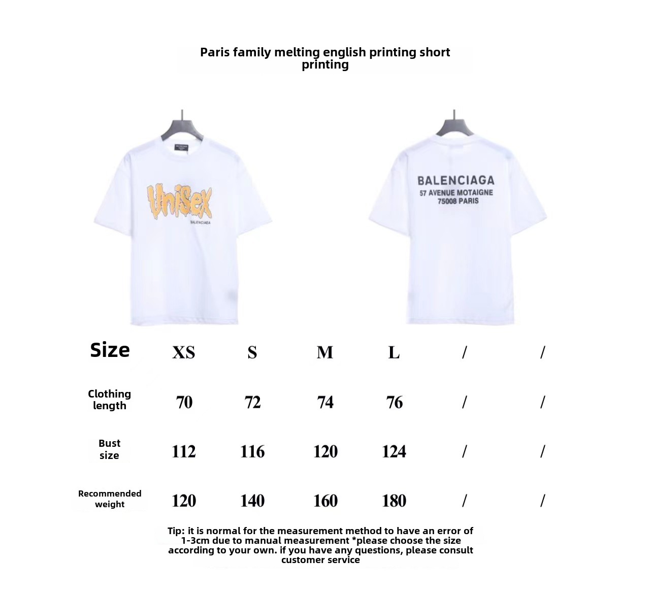 Balenciaga melted English print T-Shirts 2