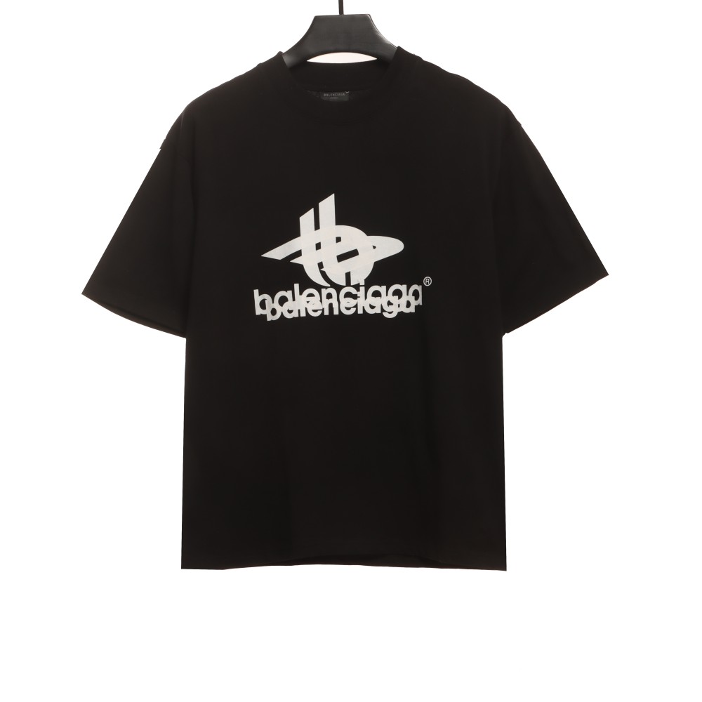  Balenciage Overlap LOGO T-Shirts Black