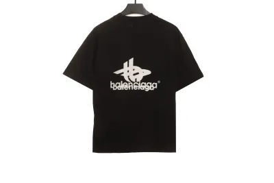 Balenciaga Overlap LOGO T-Shirts Black 02