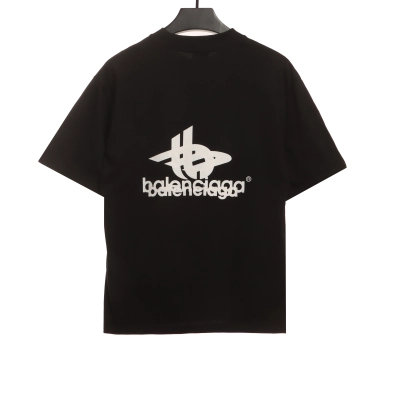 balenciaga Overlap LOGO T-Shirts Black 02