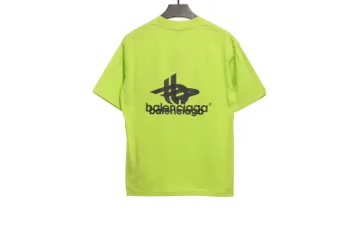 Balenciaga Overlap LOGO T-Shirts Green 02