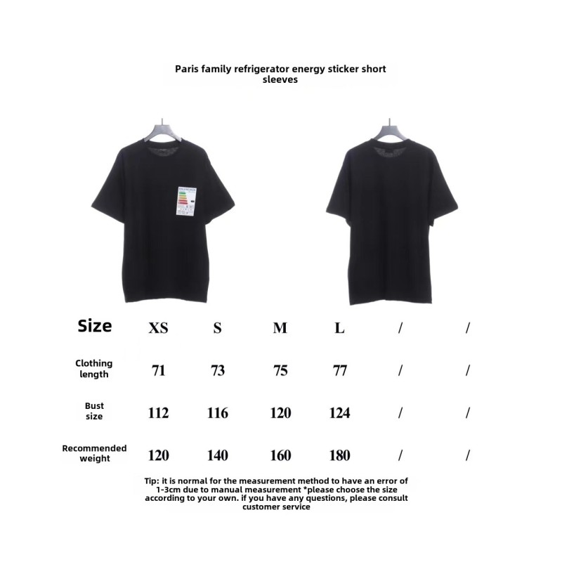  Balenciage refrigerator energy sticker T-Shirts 2