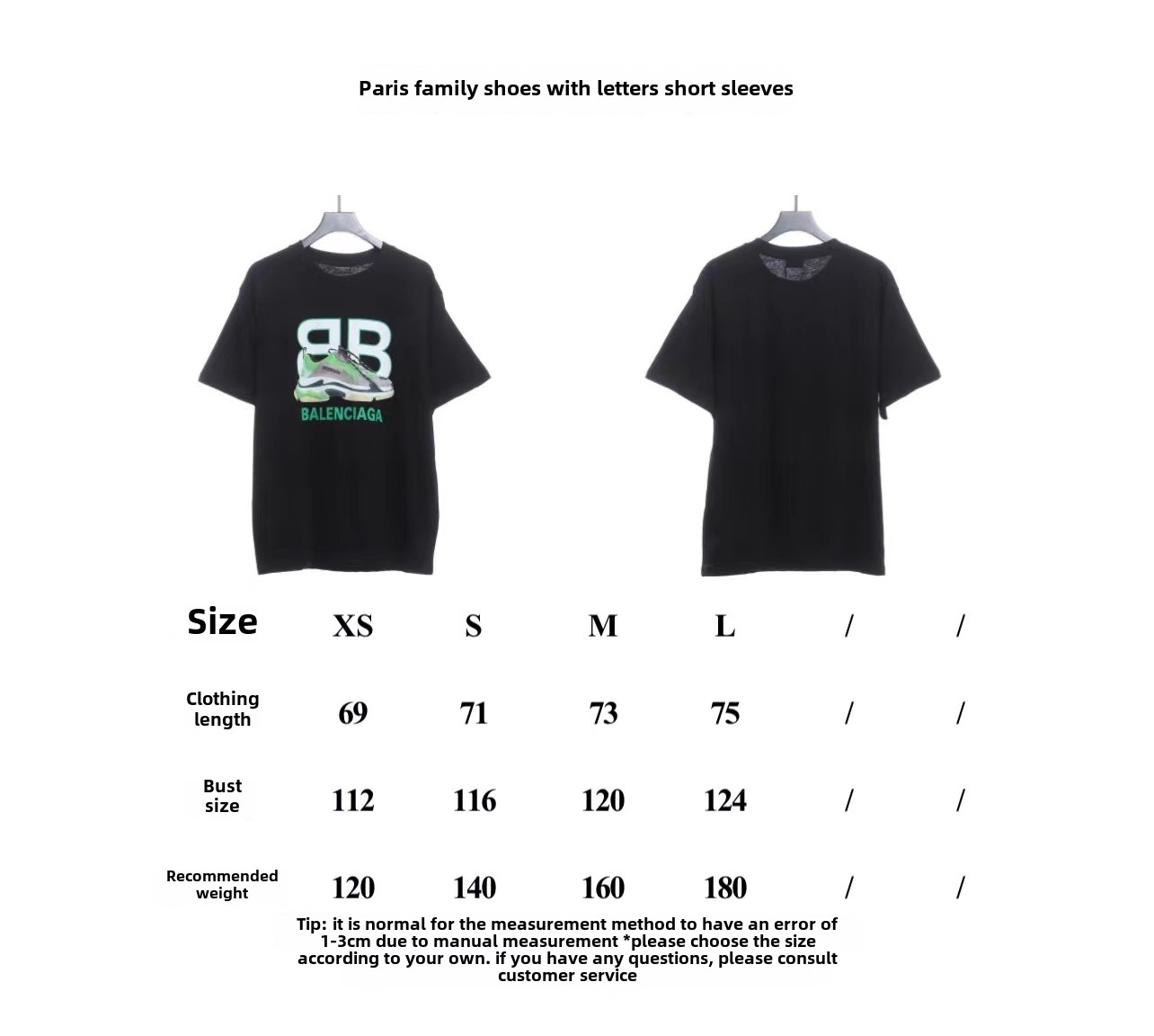 Balenciaga shoes letter T-Shirts 3