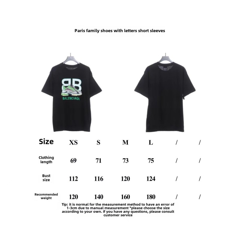  Balenciage shoes letter T-Shirts 3