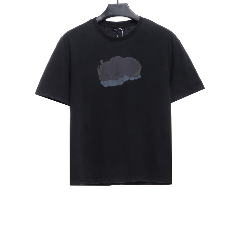  Balenciage sleeve M logo embroidered T-Shirts 2