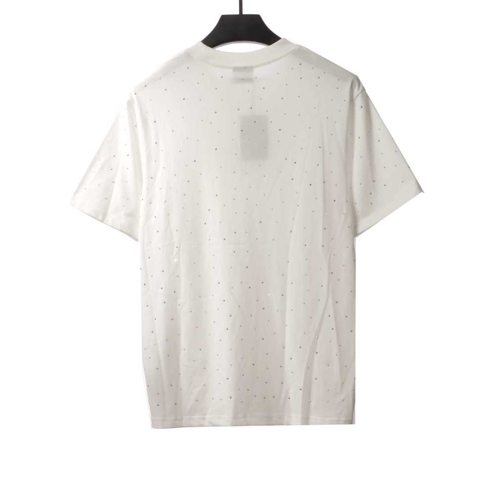 Balenciage starry rhinestone T-Shirts white