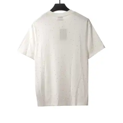  Balenciage starry rhinestone T-Shirts white 02
