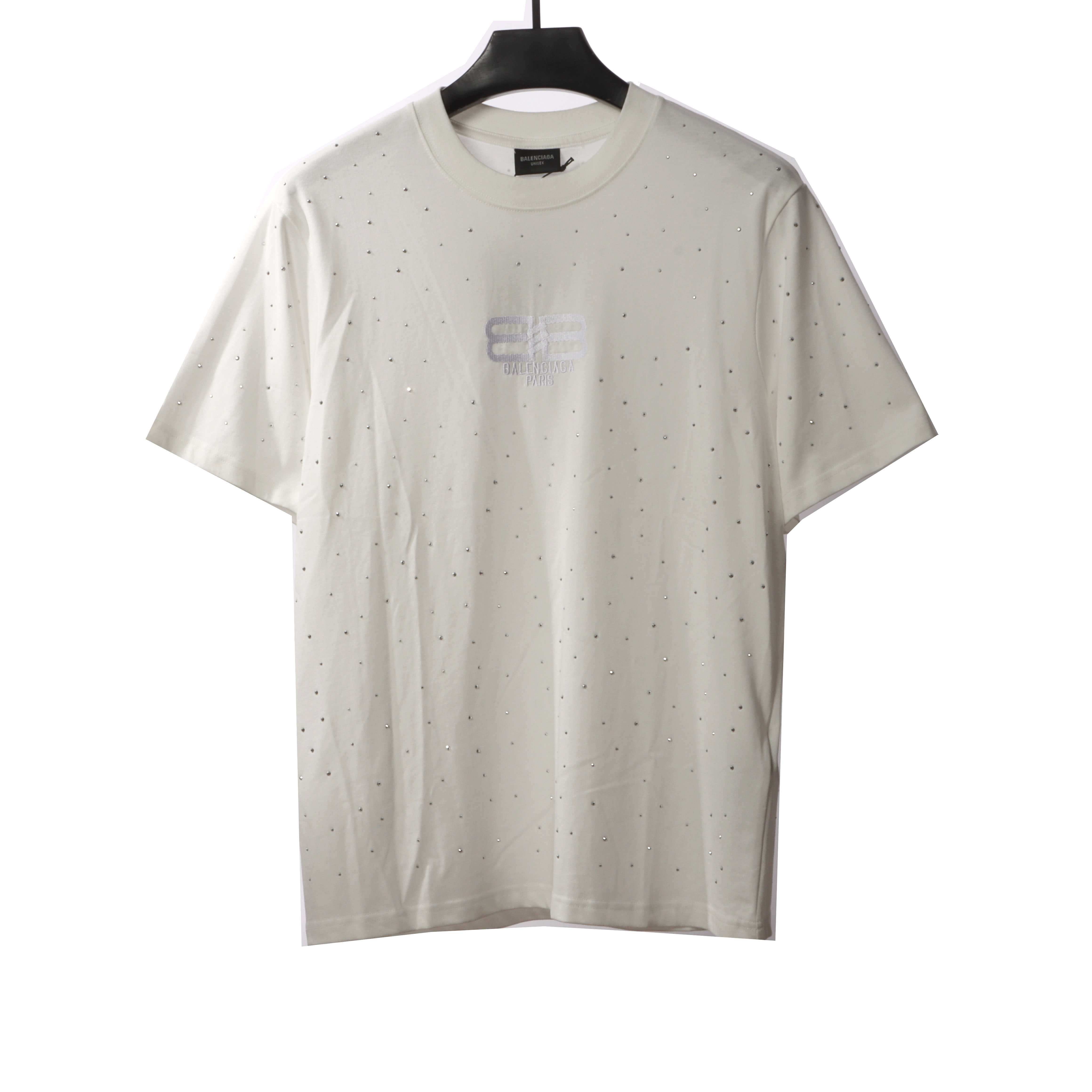 Balenciaga starry rhinestone T-Shirts white