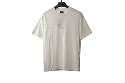 Balenciaga starry rhinestone T-Shirts white 01