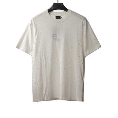 Balenciage starry rhinestone T-Shirts white 01