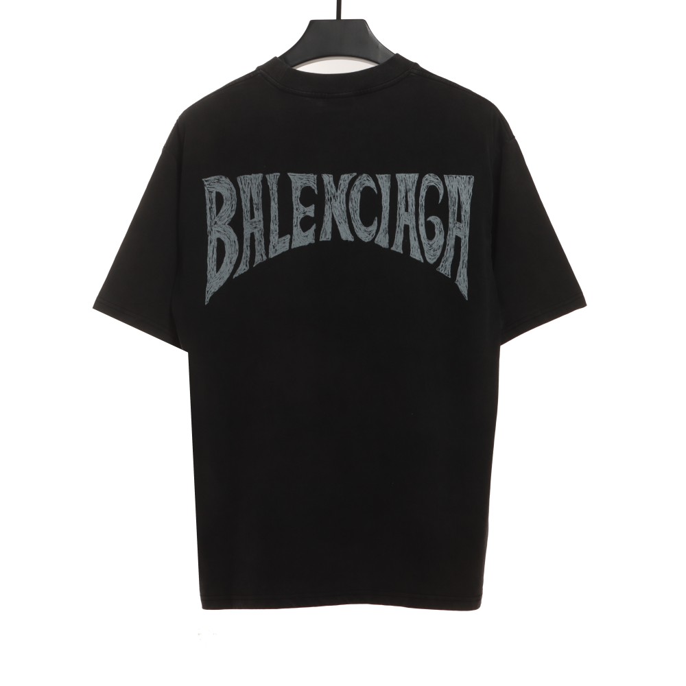  Balenciage Sunset Beach Tower T-Shirts Black