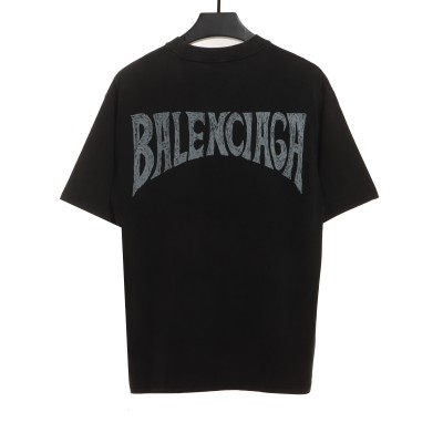  Balenciage Sunset Beach Tower T-Shirts Black 02