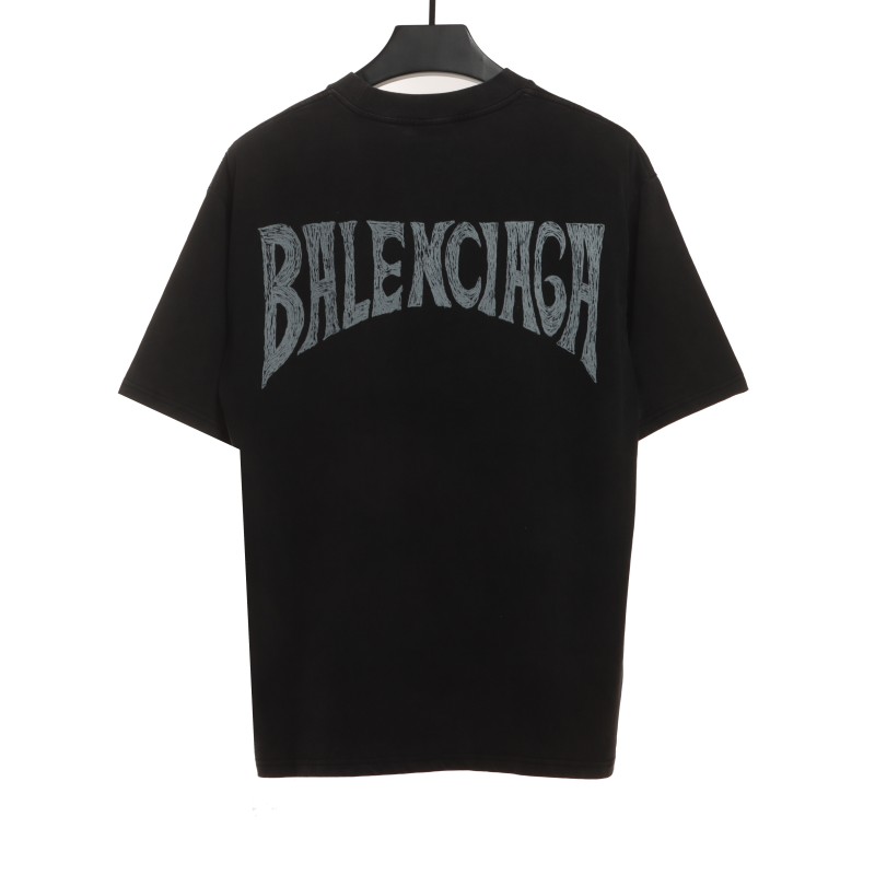 Balenciage Sunset Beach Tower T-Shirts Black