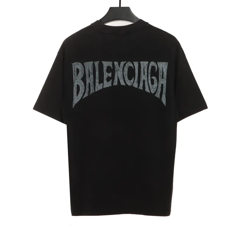  Balenciage Sunset Beach Tower T-Shirts Black