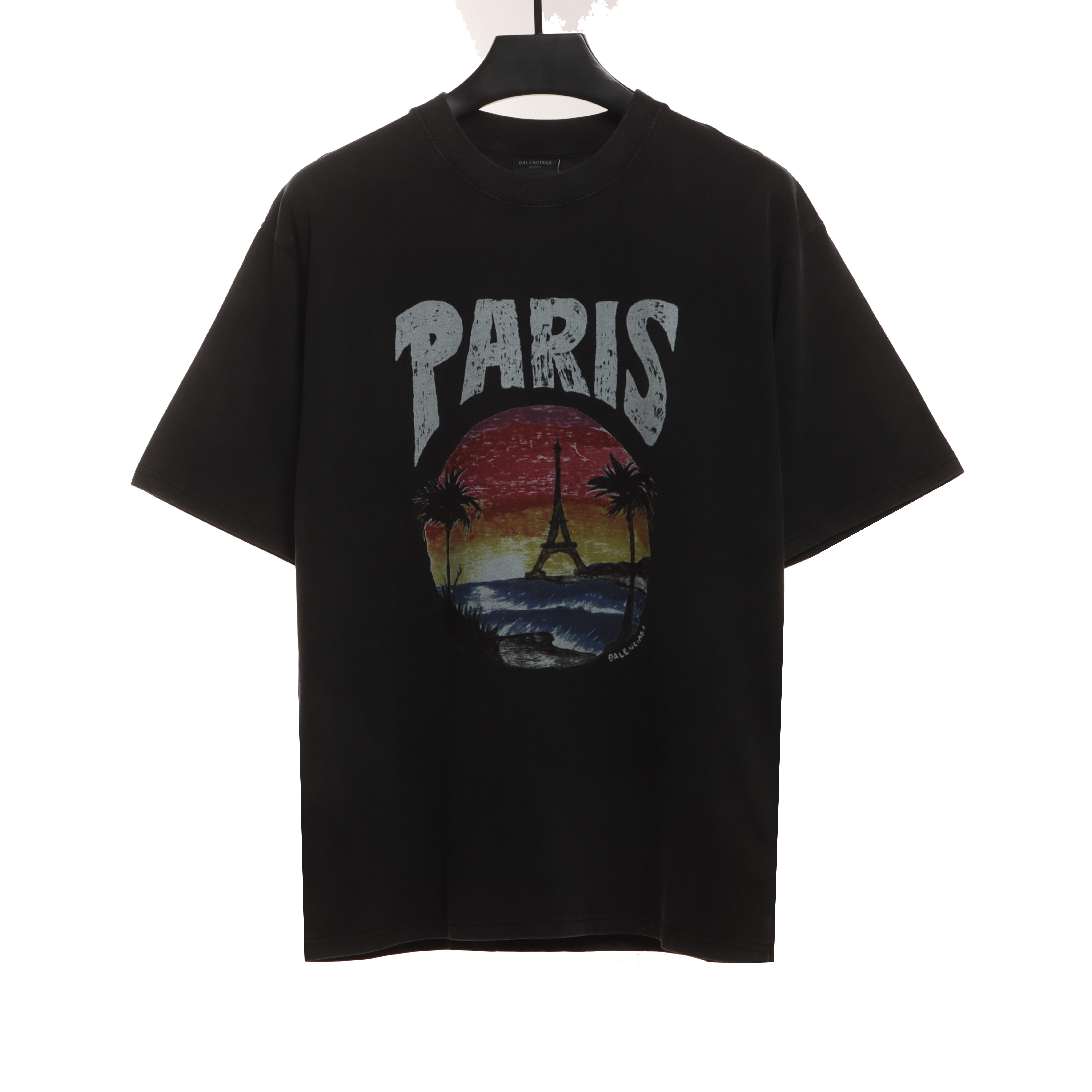 Balenciaga Sunset Beach Tower T-Shirts Black