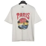  Balenciage Sunset Beach Tower T-Shirts White