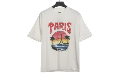 Balenciaga Sunset Beach Tower T-Shirts White 01
